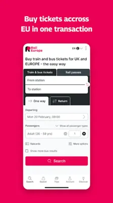 Rail Europe android App screenshot 3